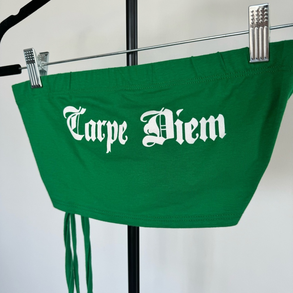 FN | Carpe Diem Tie Crop | Kelly Green | Size S | NWT​